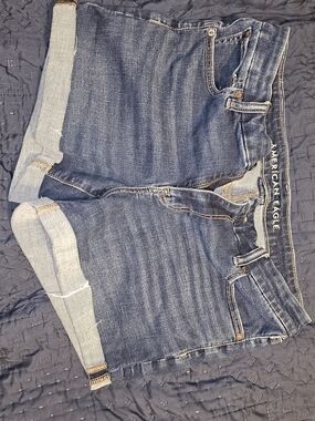 American Eagle Outfitters Dark Blue Denim Shorts